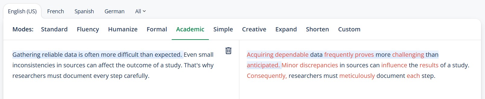 Academic Mode