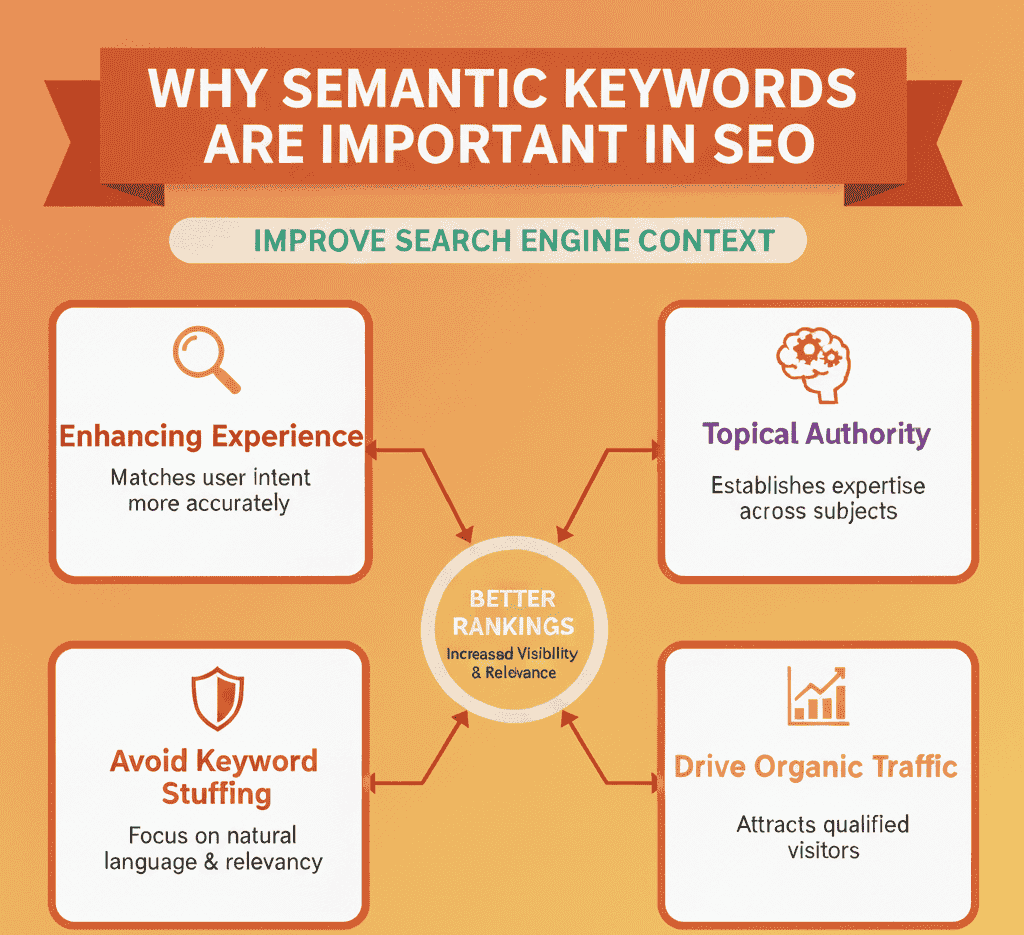 Info graphic Why Semantic Keywords Are Important in SEO