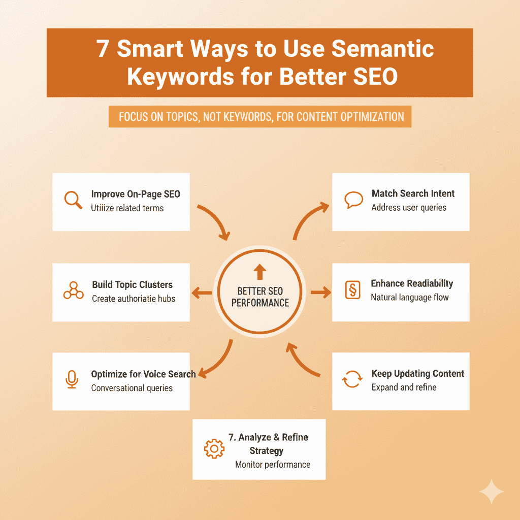 info graphic of Semantic Keywords for Better SEO