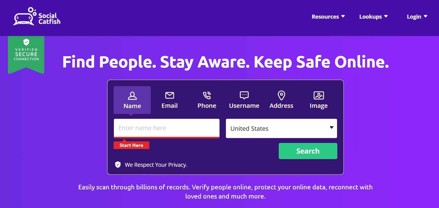  Social Catfish Overview