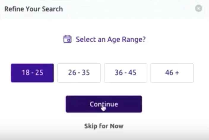 select and age range