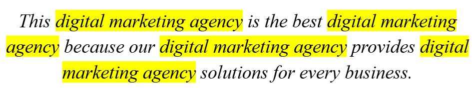 Excessive Keyword Repetition