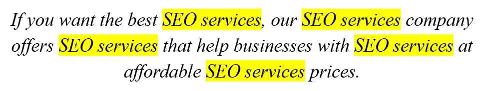 Keyword Stuffing EXAMPLE