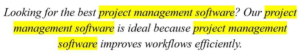 Unnatural Keyword Placement